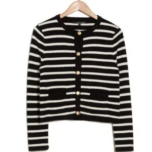 NWT Amanda & Chelsea Stripe Crop Jacket